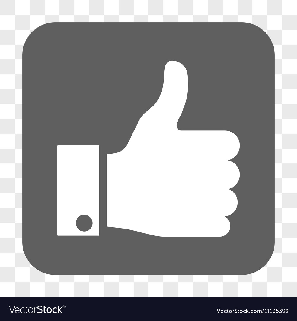 Thumb up rounded square button