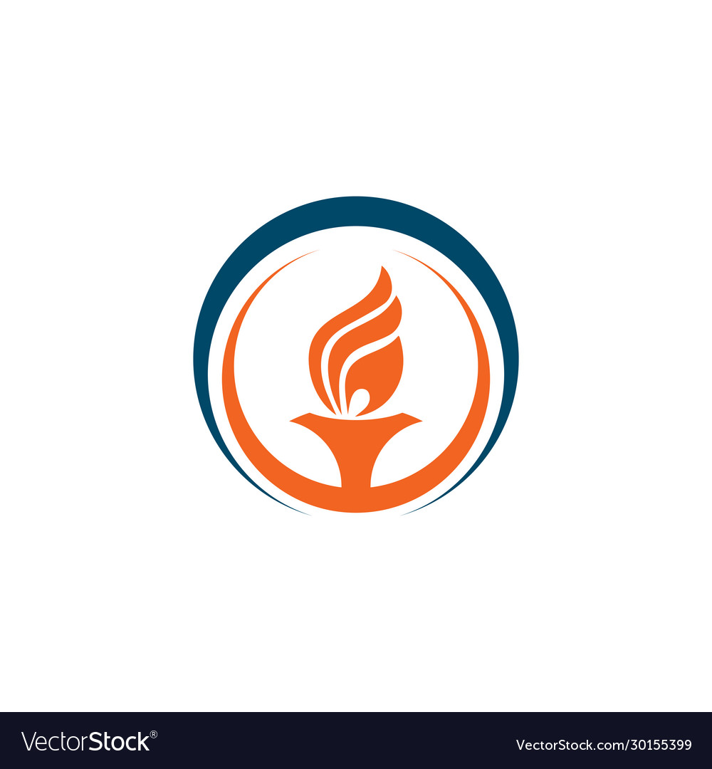 Torch logo design template