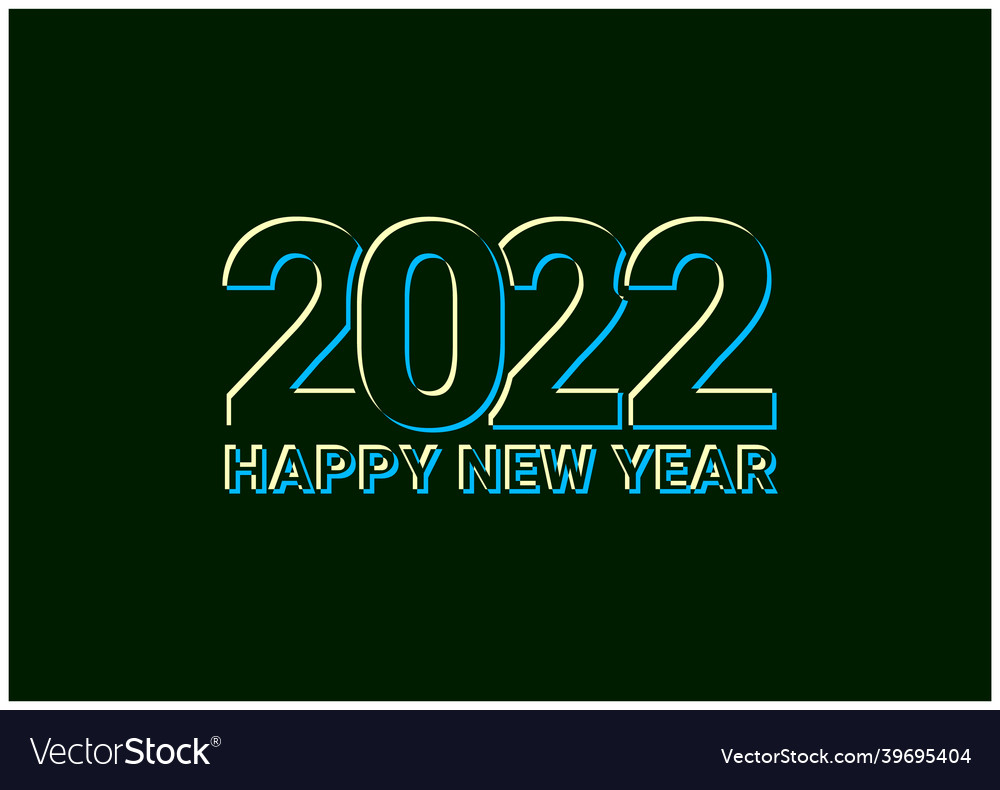 2022 happy new year creative logo design template Vector Image