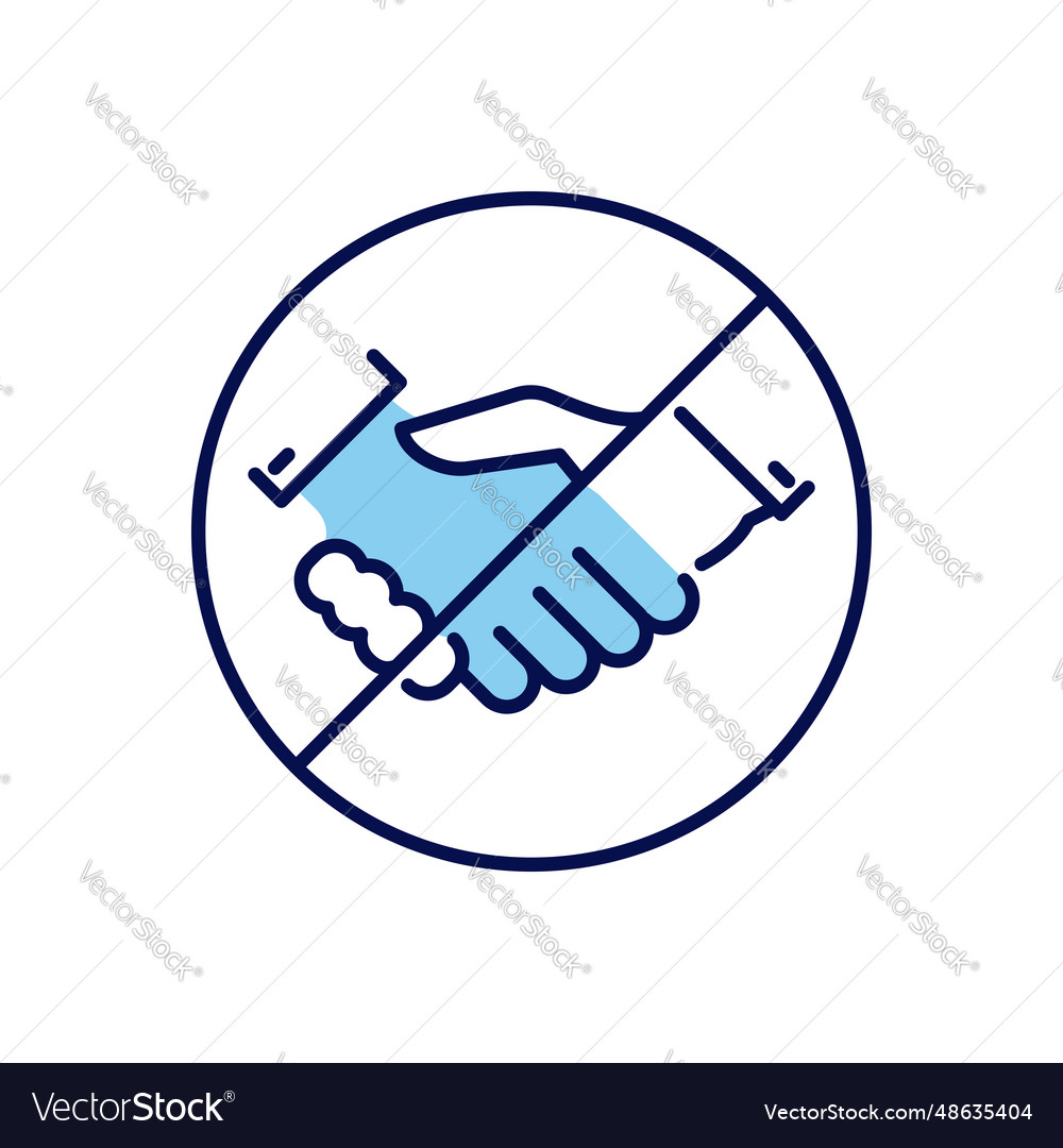 Avoid contact related icon vector image Avoid contact related icon