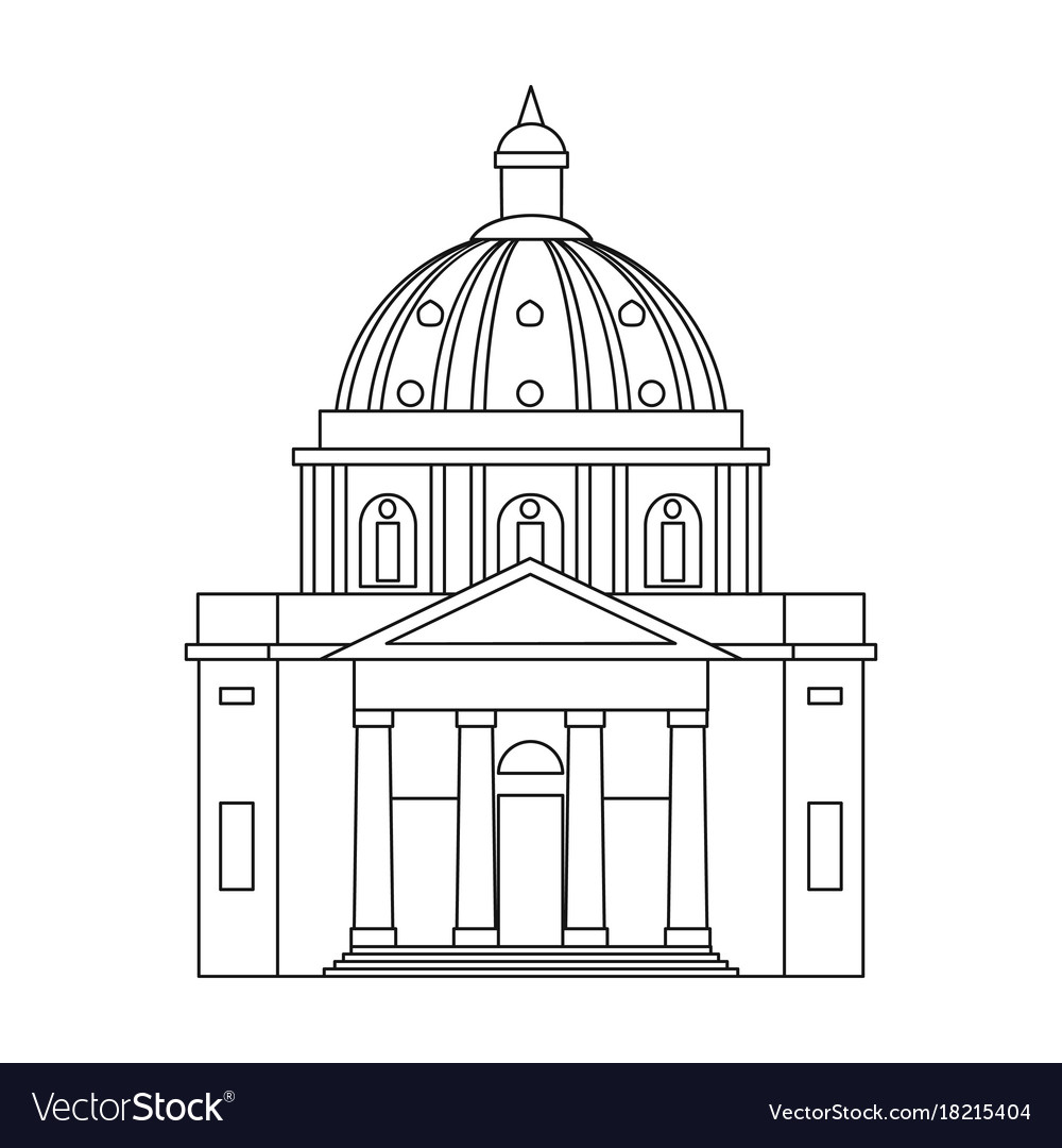 Building single icon in outline stylebuilding