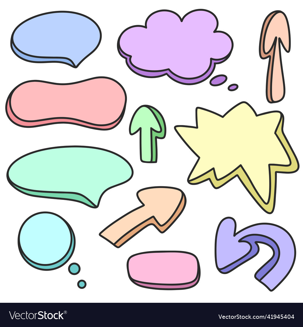 Colored elements for messages and design vector image Colored elements for messages and design