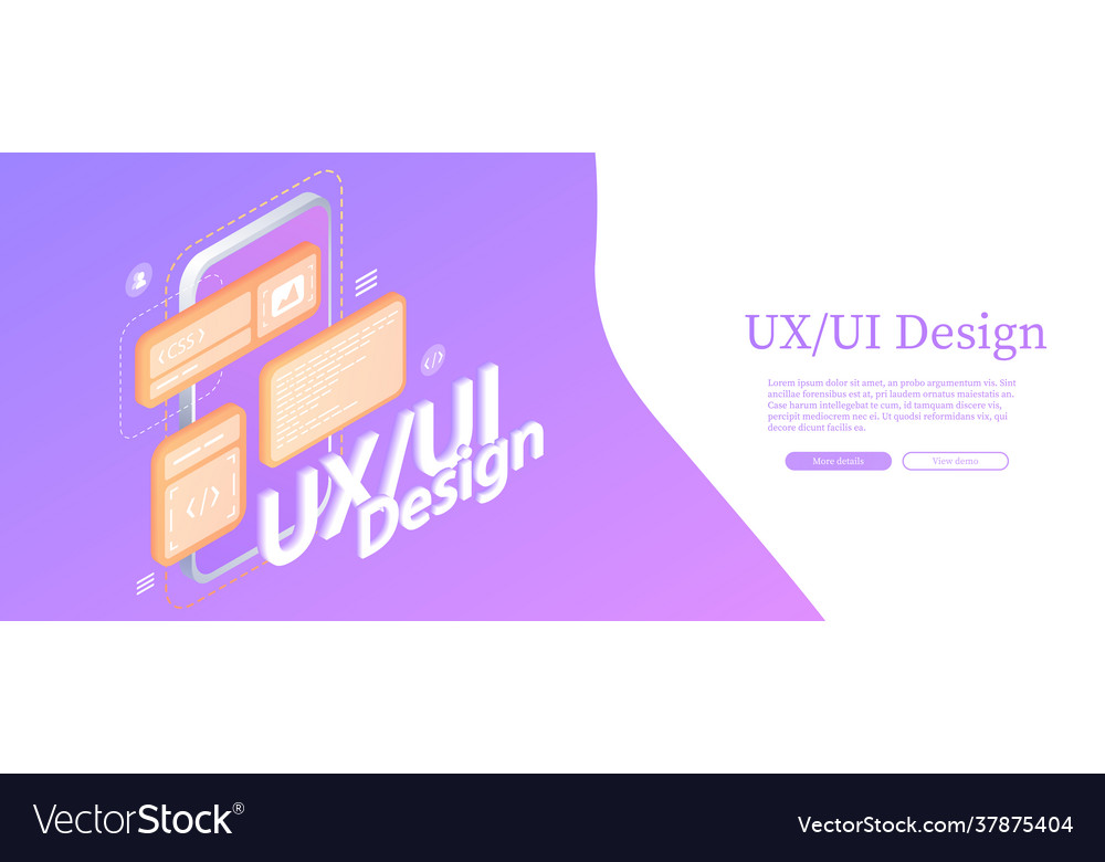 Creates a custom design for application ui ux Vector Image