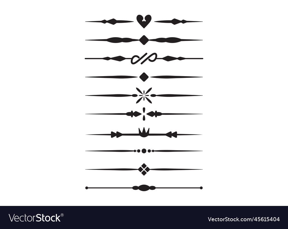 Decorative line ornament element Royalty Free Vector Image