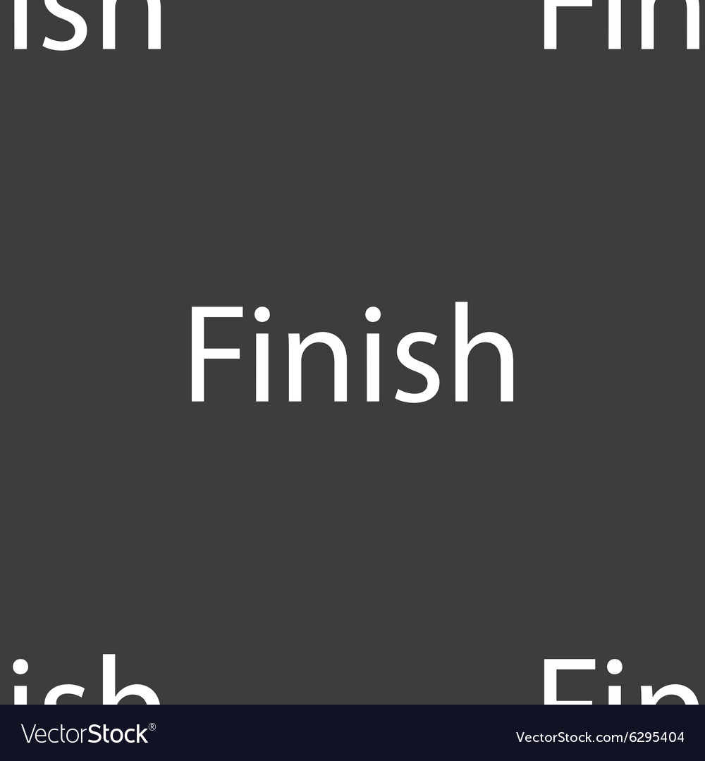 Finish sign icon power button seamless pattern
