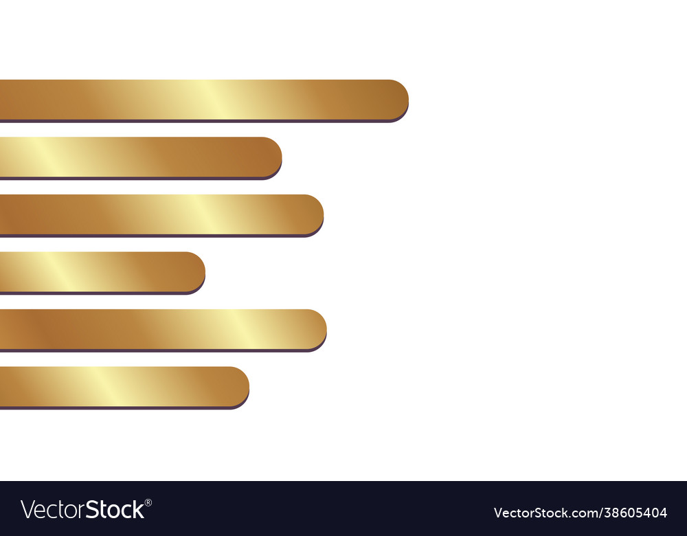 Horizontal golden lines background with different vector image Horizontal golden lines background with different