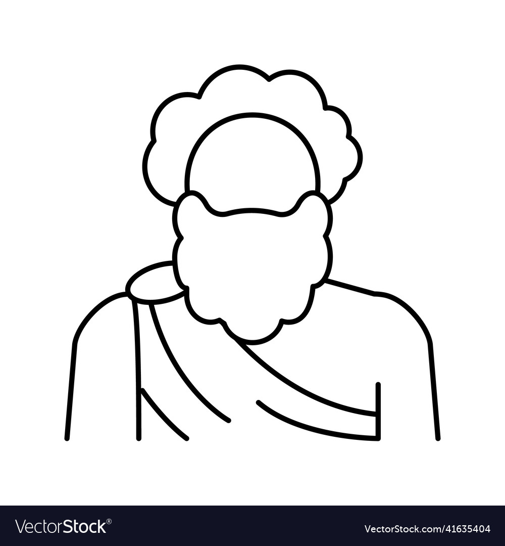 Human ancient greece line icon Royalty Free Vector Image