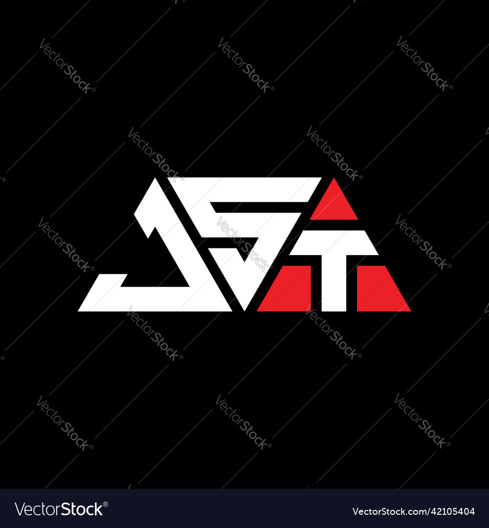 Jst triangle letter logo design Royalty Free Vector Image