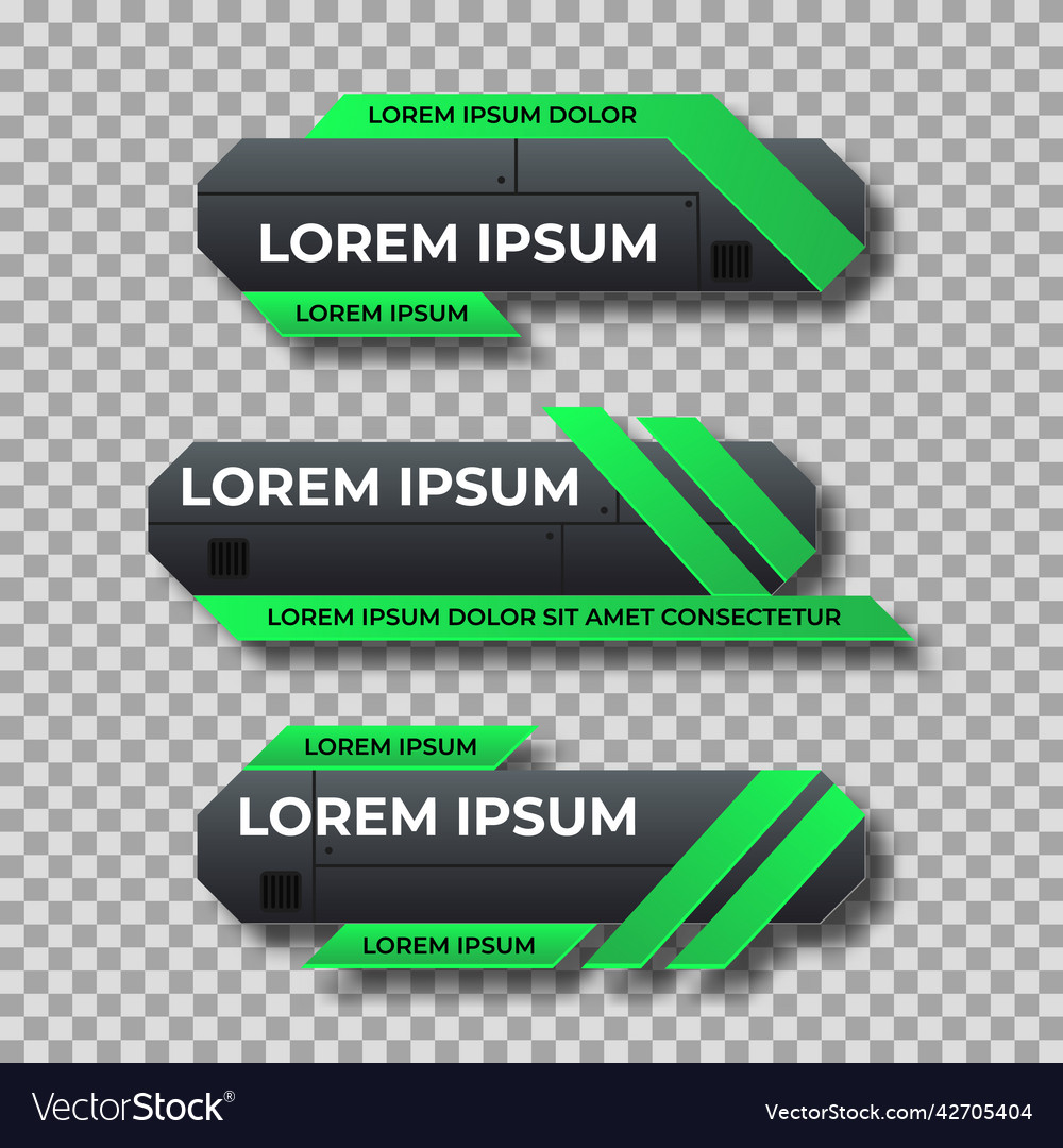 Modern geometric lower third banner template Vector Image