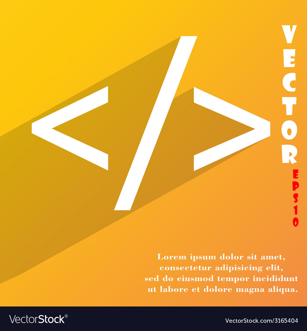 Programming code icon symbol flat modern web