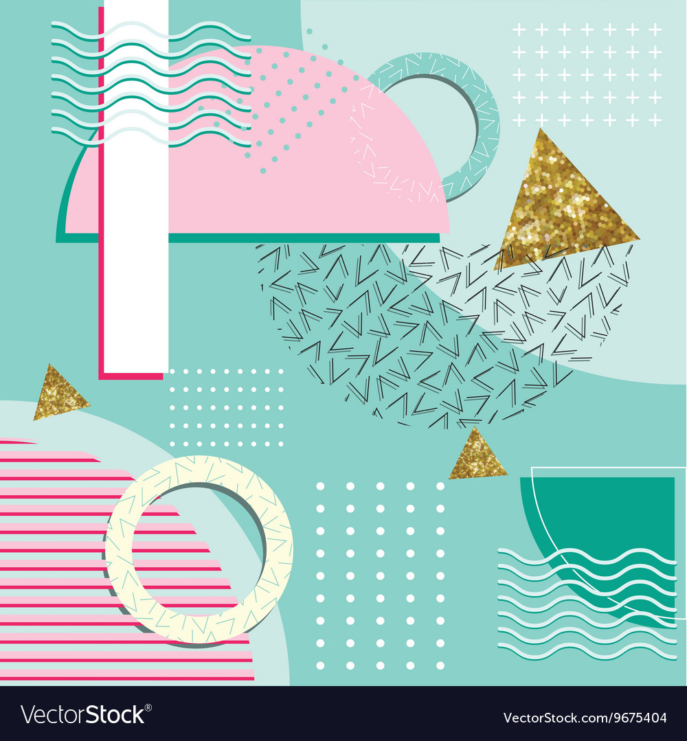 Retro Memphis Geometric Pattern