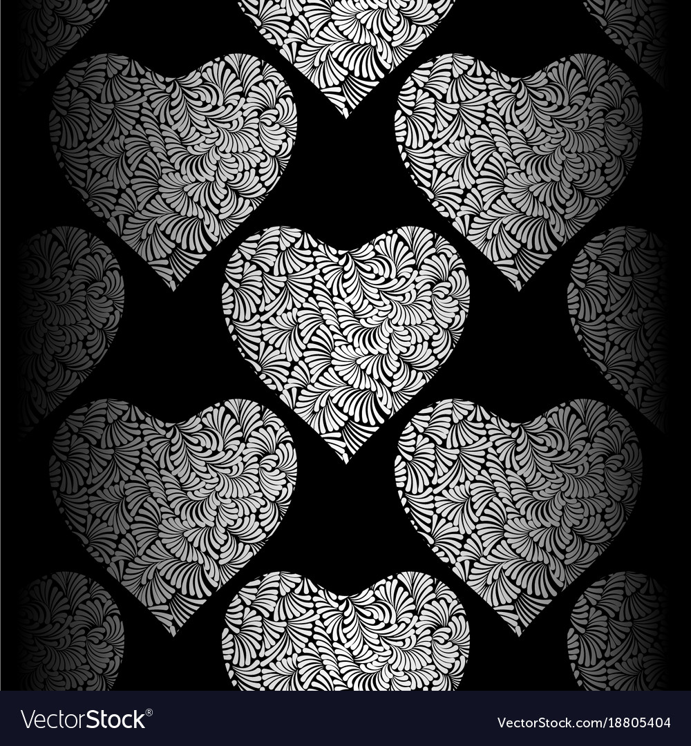 Seamless pattern with hearts
