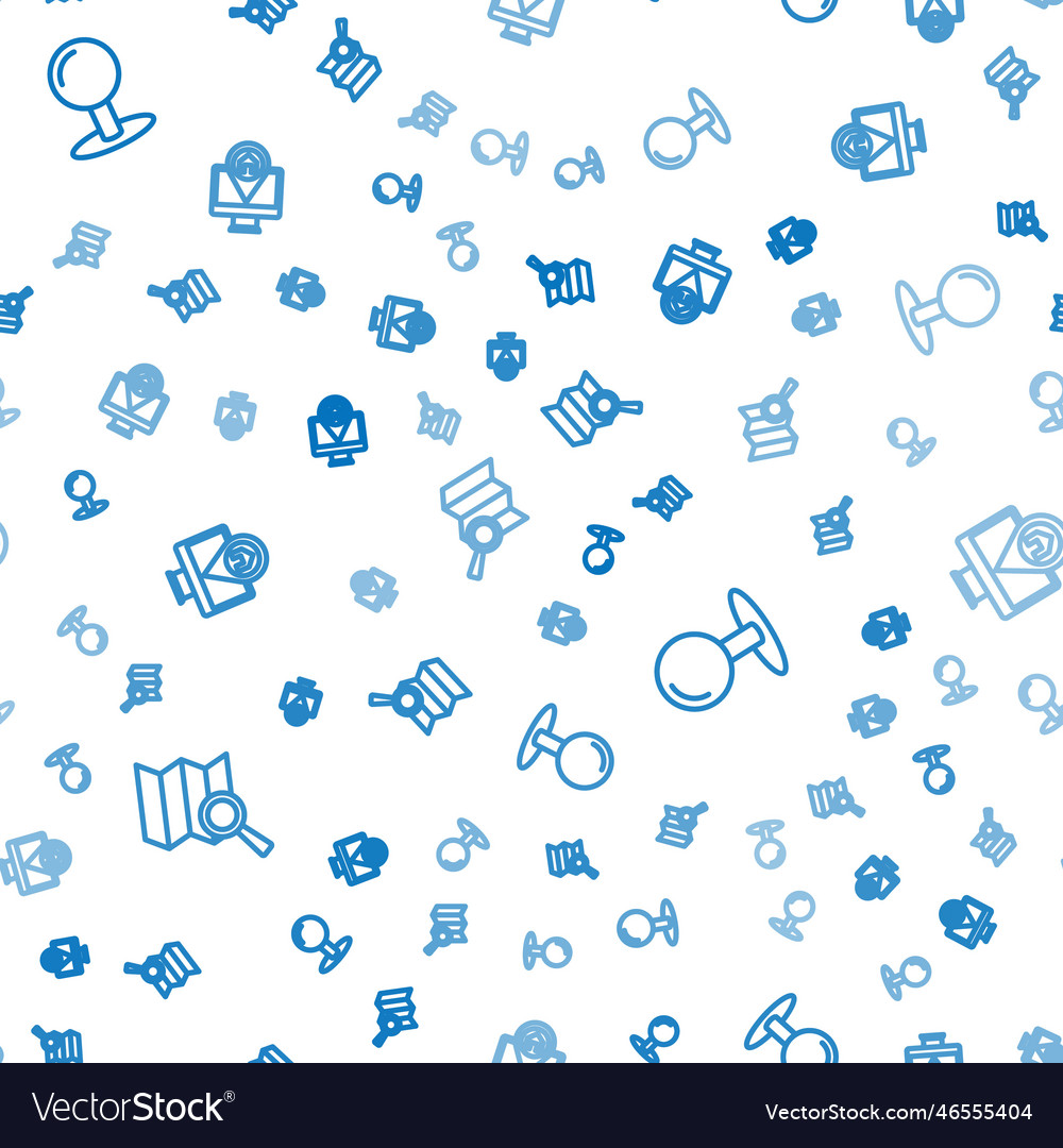 Set line search location push pin and monitor vector image Set line search location push pin and monitor