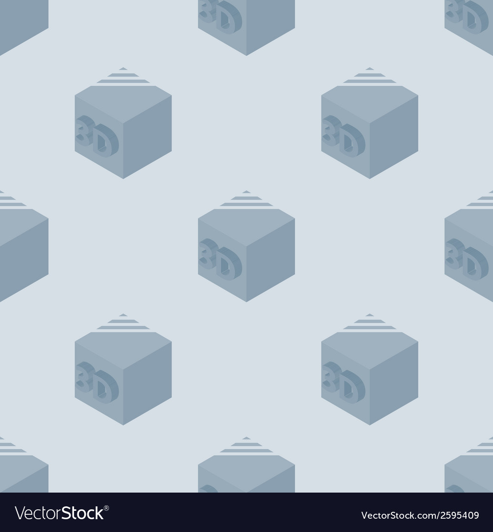 3d printer seamless pattern made with cubes