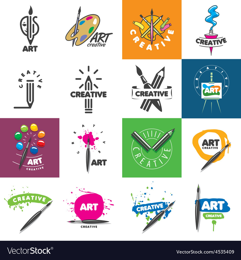 Biggest collection of logo design creativity and Vector Image