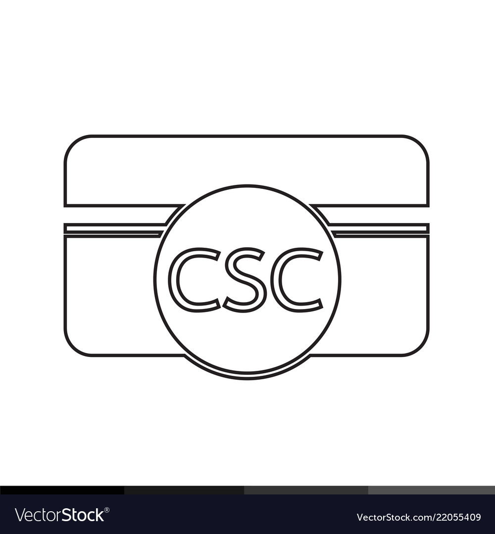 Card security code csc icon design vector image Card security code csc icon design