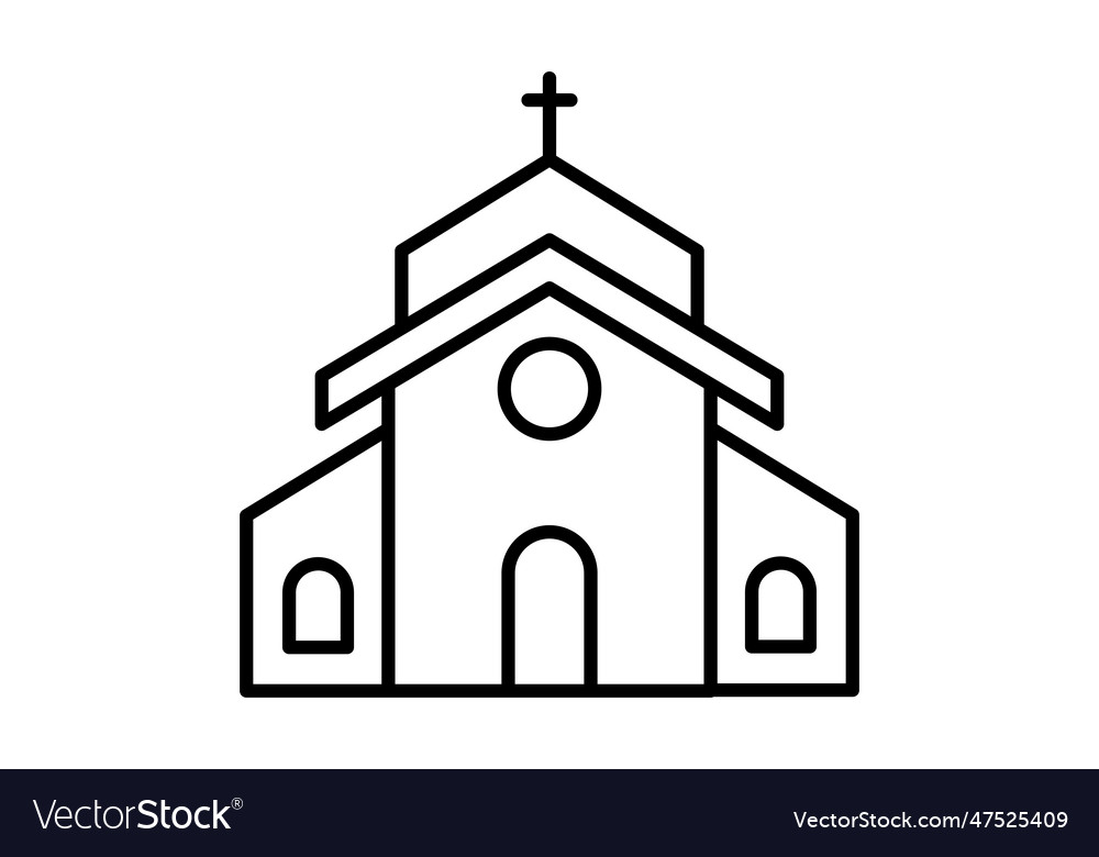 Church building icon icon related to religion Vector Image