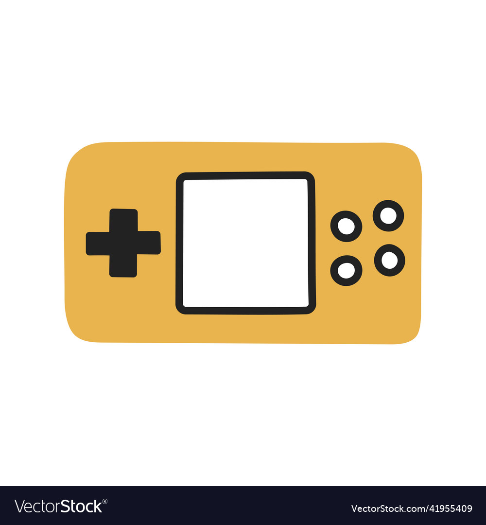 Console hand drawn doodle kid stuff icon Vector Image