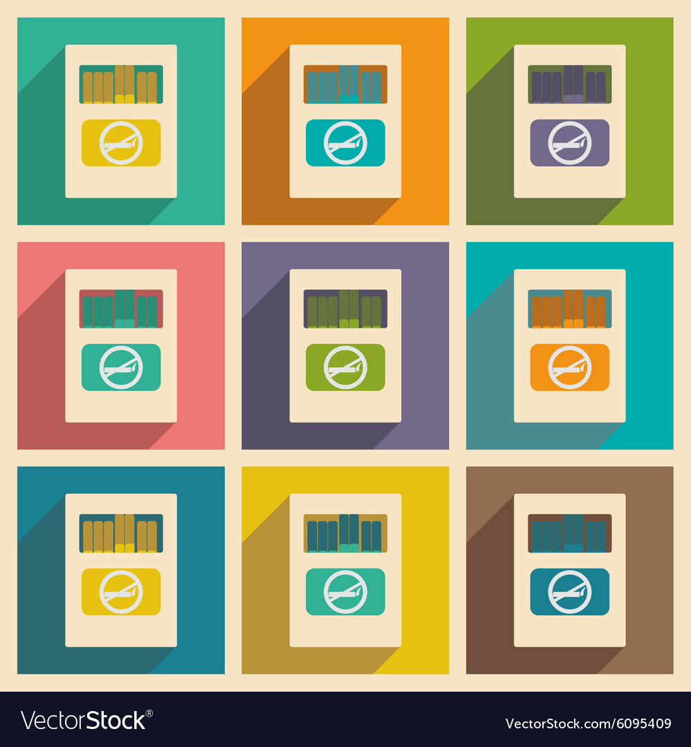 Flat with shadow concept and mobile application