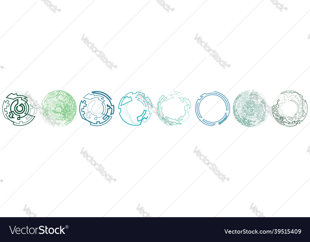 Geometric random circular element abstract vector image Geometric random circular element abstract