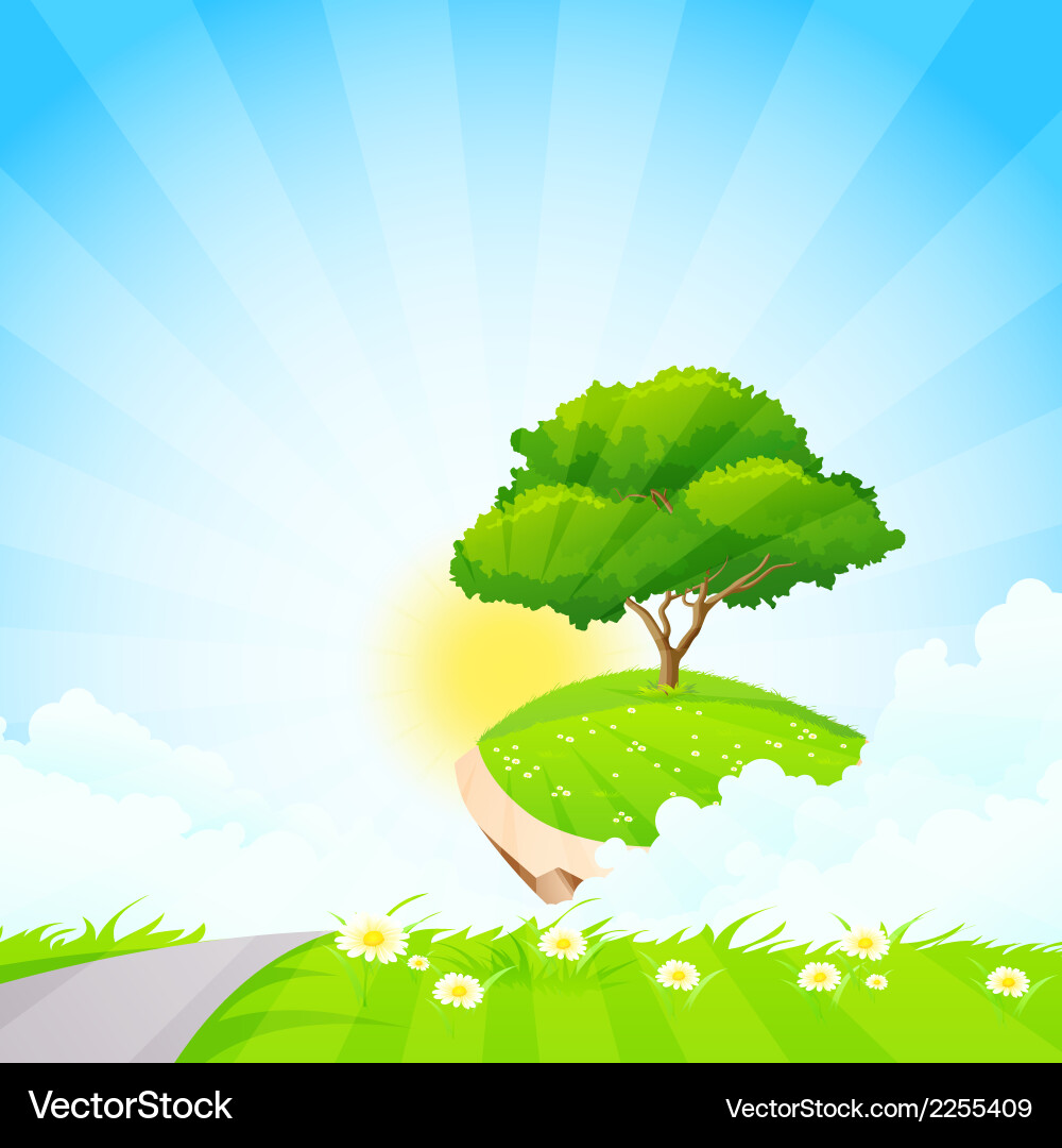 Green tree Royalty Free Vector Image - VectorStock
