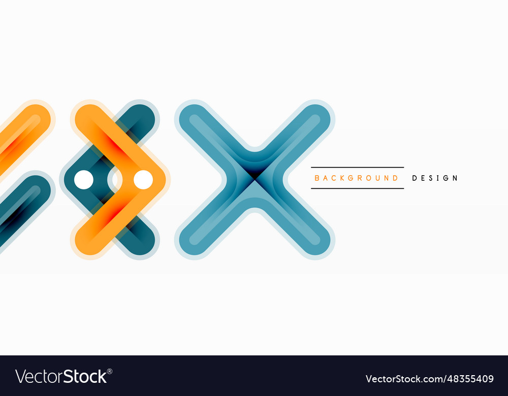 Minimal geometric background cross line design vector image Minimal geometric background cross line design