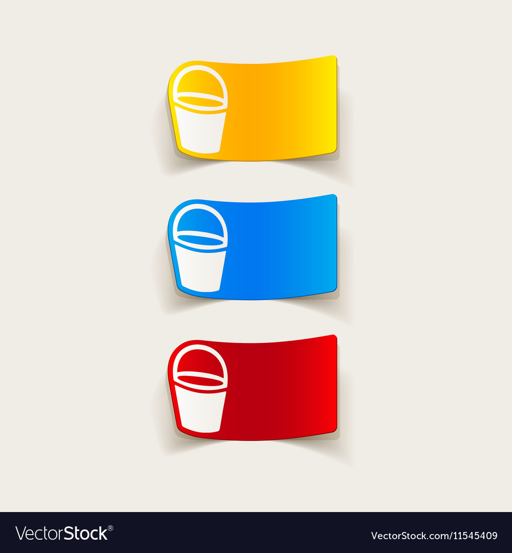 Realistic design element bucket
