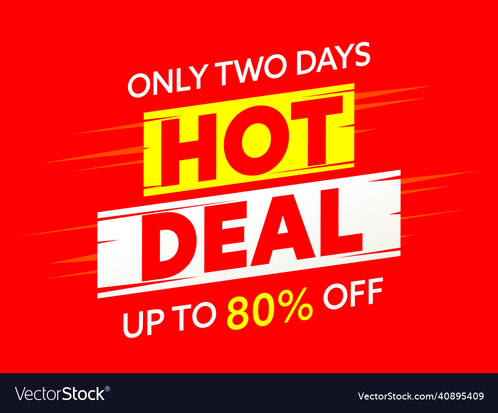 Sale banner with hot deal up to 80 percent off