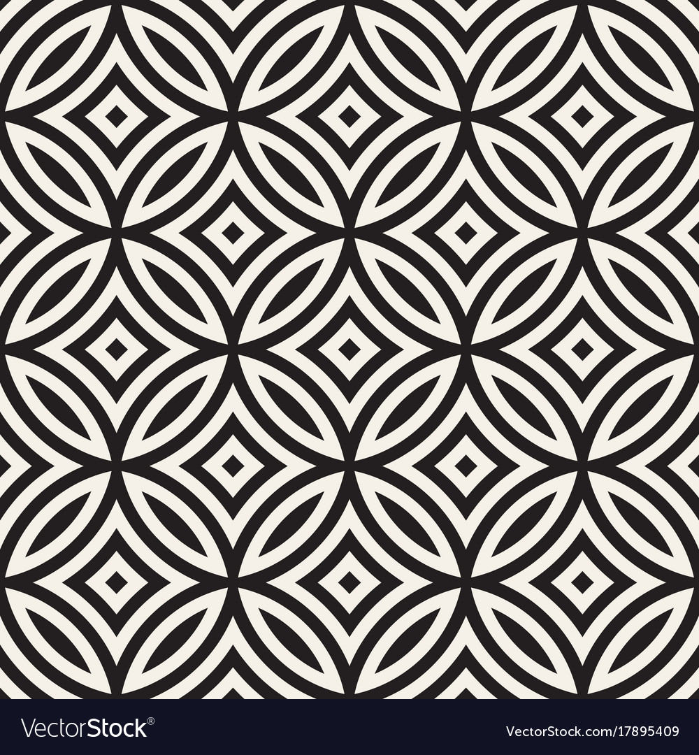 Seamless geometric rounded lines pattern