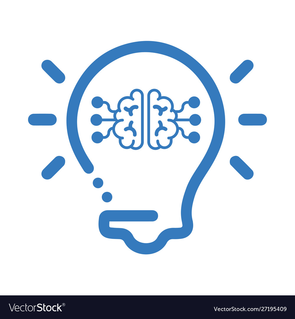 Smart Idea Icon - Brain Concept