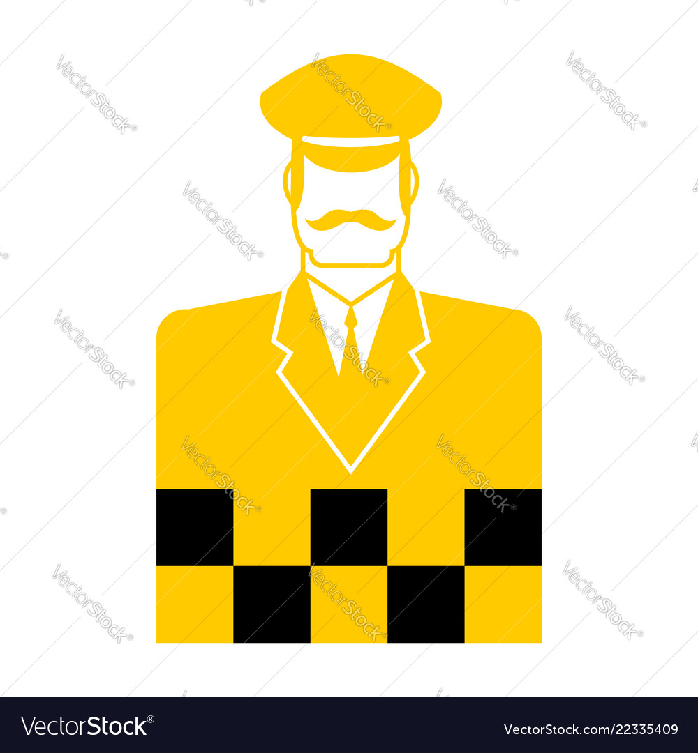 Taxi driver icon cabbie sign cabdriver symbol