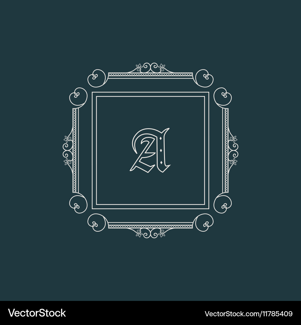 Vintage monogram Royalty Free Vector Image - VectorStock