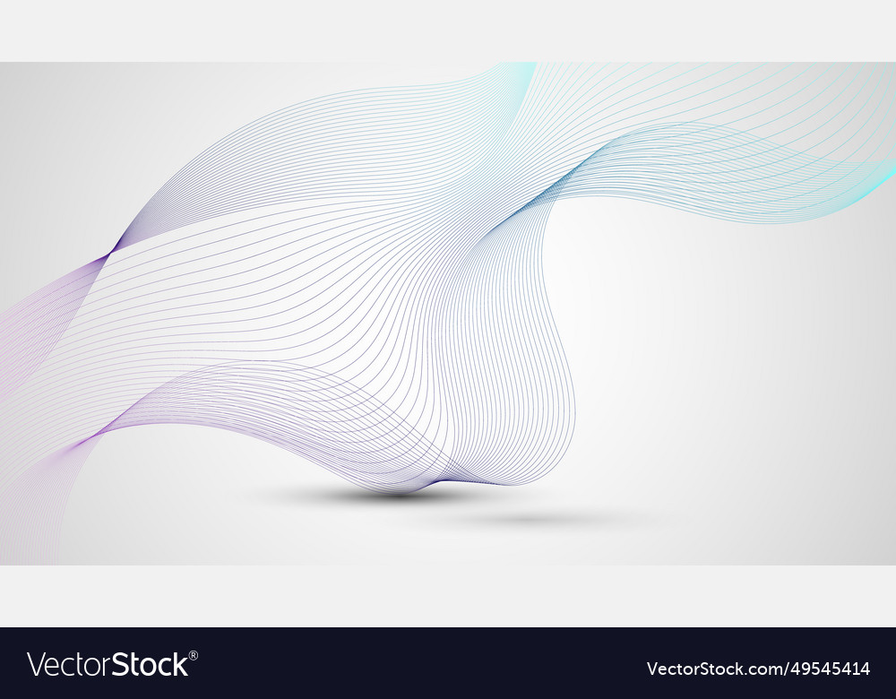 Abstract background with curved lines and waves vector image Abstract background with curved lines and waves