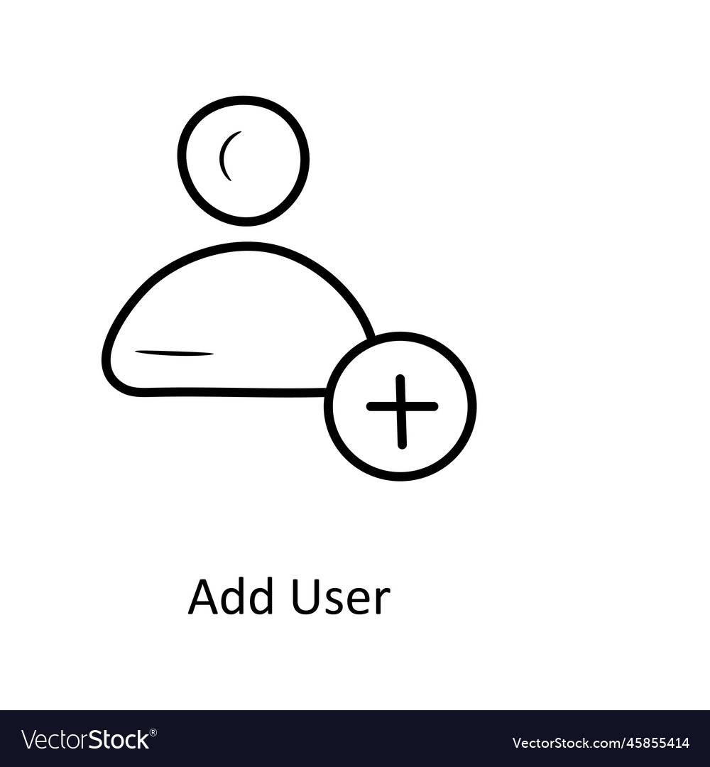 Add user solid fill outline icon design