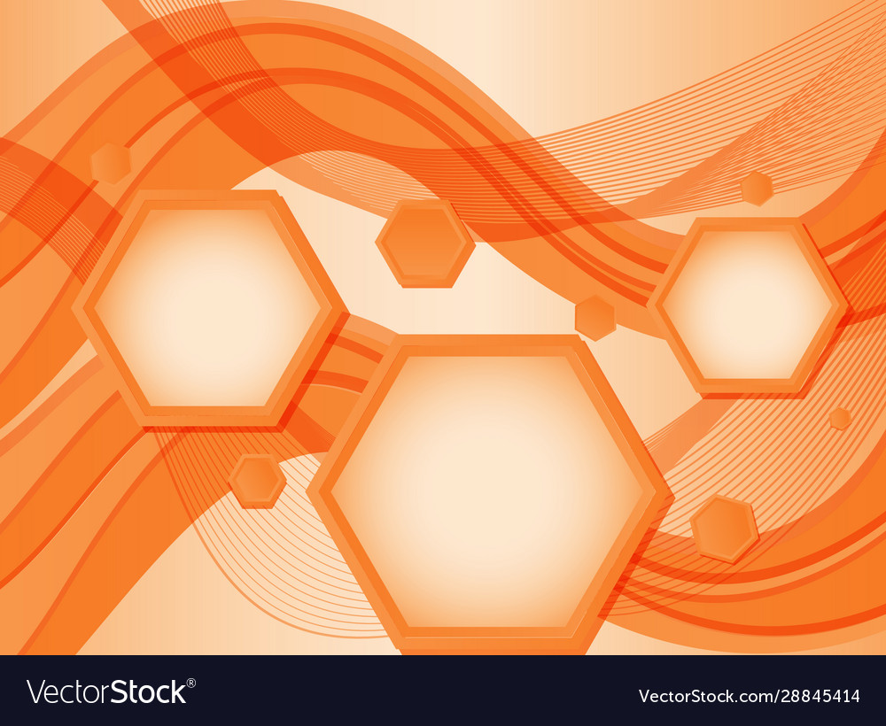 Background design with abstract patterns in orange vector image Background design with abstract patterns in orange