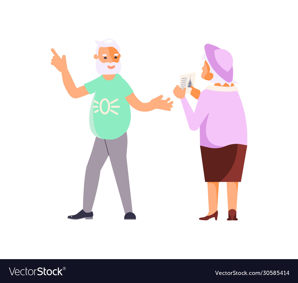 Elderly people characters