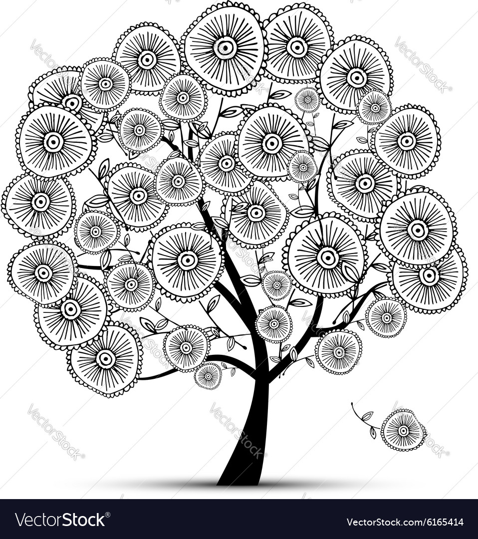 Floral tree for your design