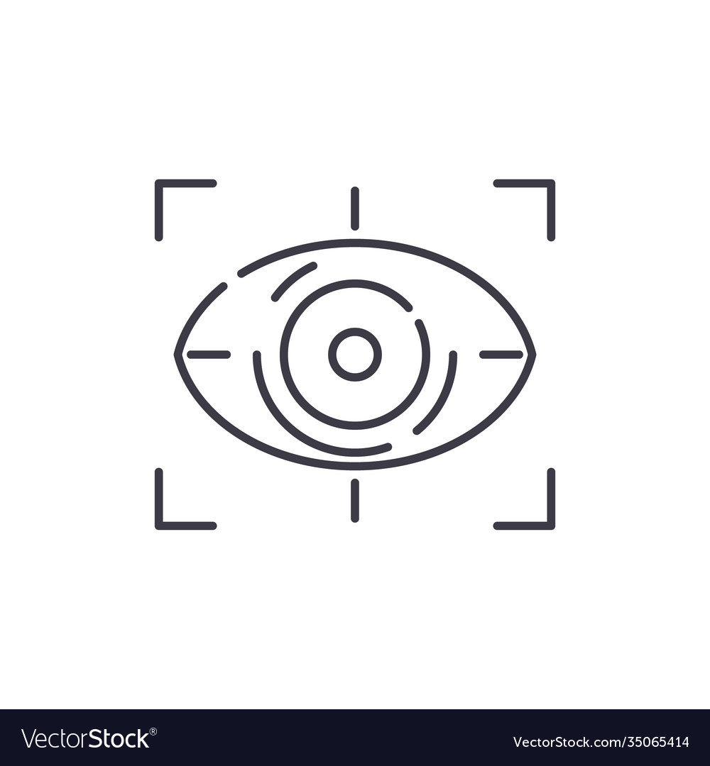 Focus vision icon linear isolated Royalty Free Vector Image