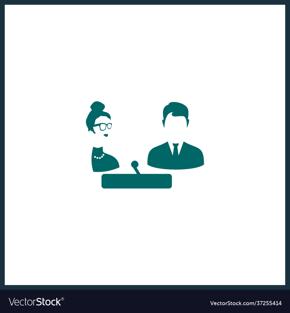 Interview simple icon isolated icon Royalty Free Vector