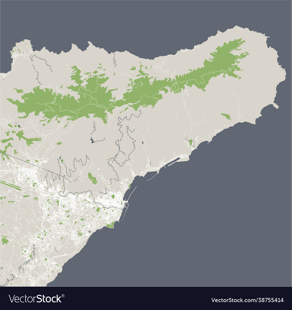 Map city santa cruz de tenerife spain