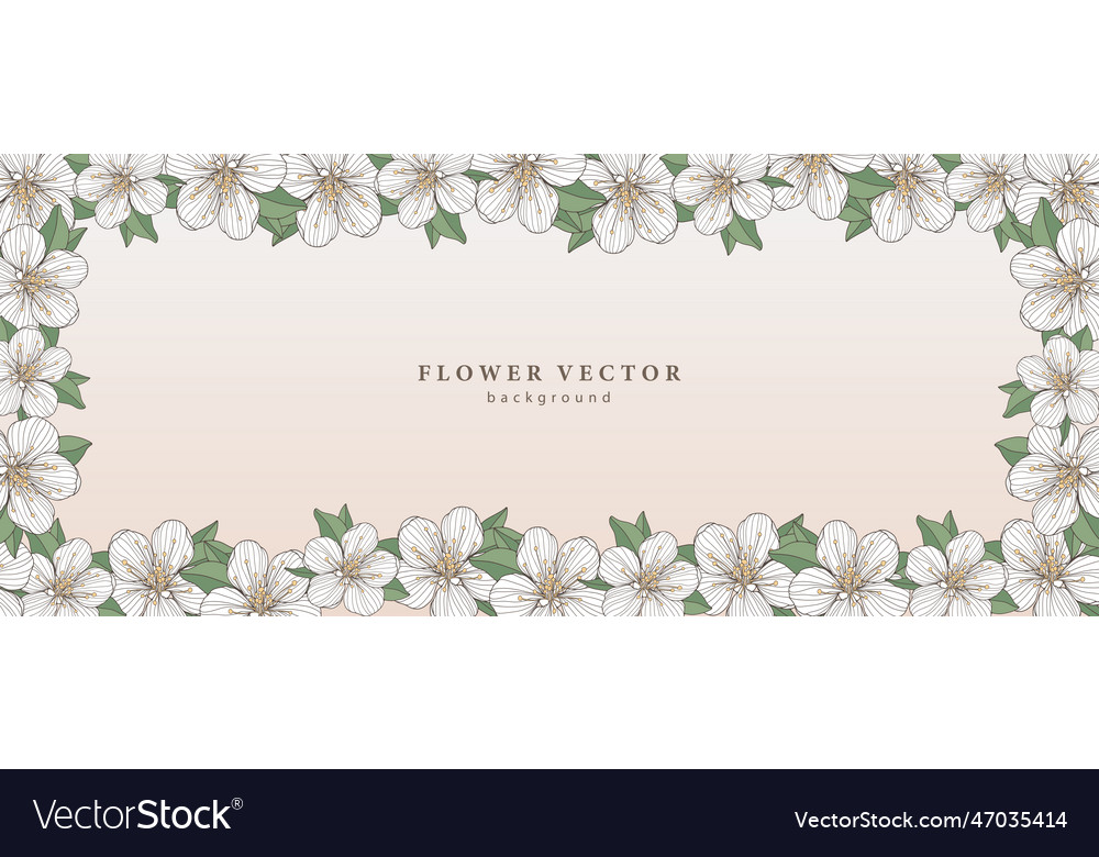 Pink floral background with cherry blossoms