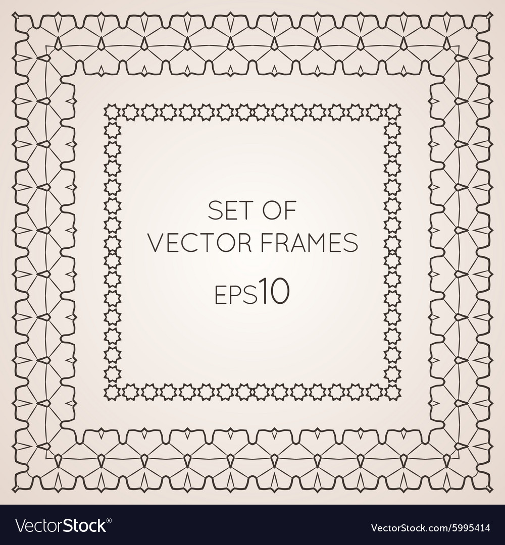 Set intricate frames