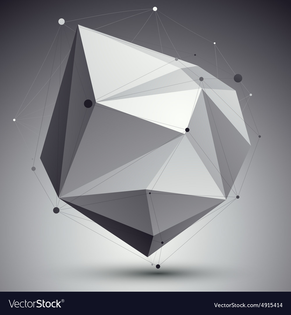 Triangular abstract grayscale 3d digital ep