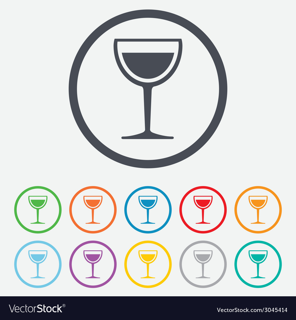 Wine glass sign icon alcohol drink symbol