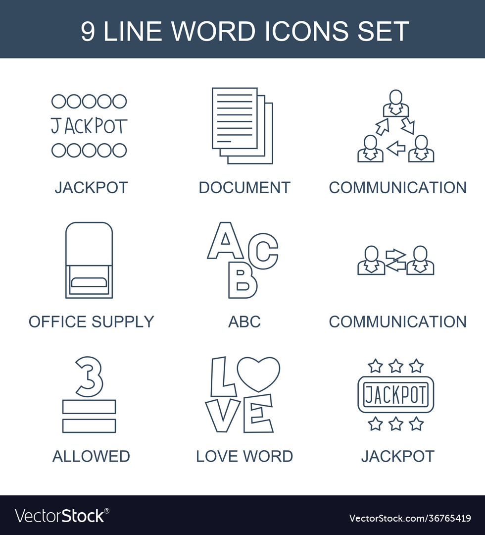 9 word icons