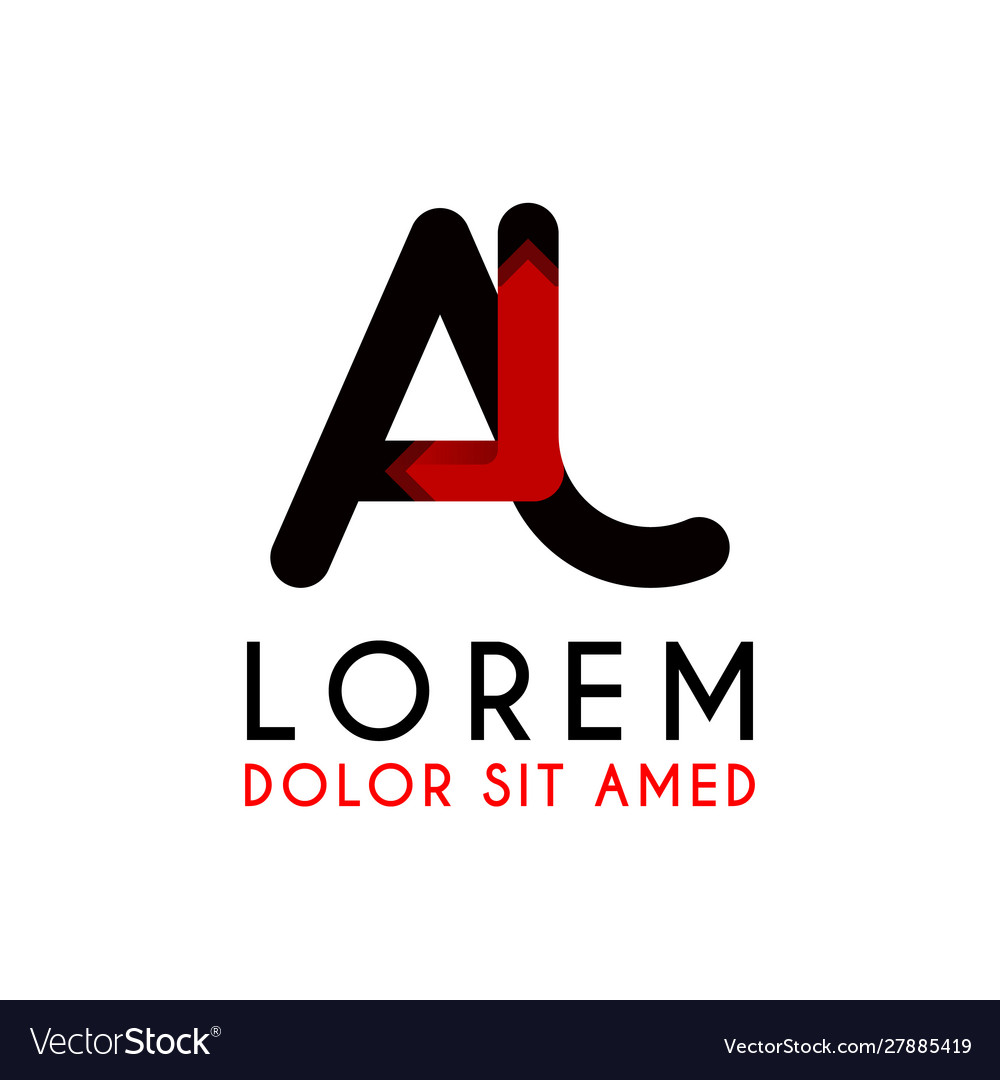 Aj letter black logo with gradient arrow vector image Aj letter black logo with gradient arrow