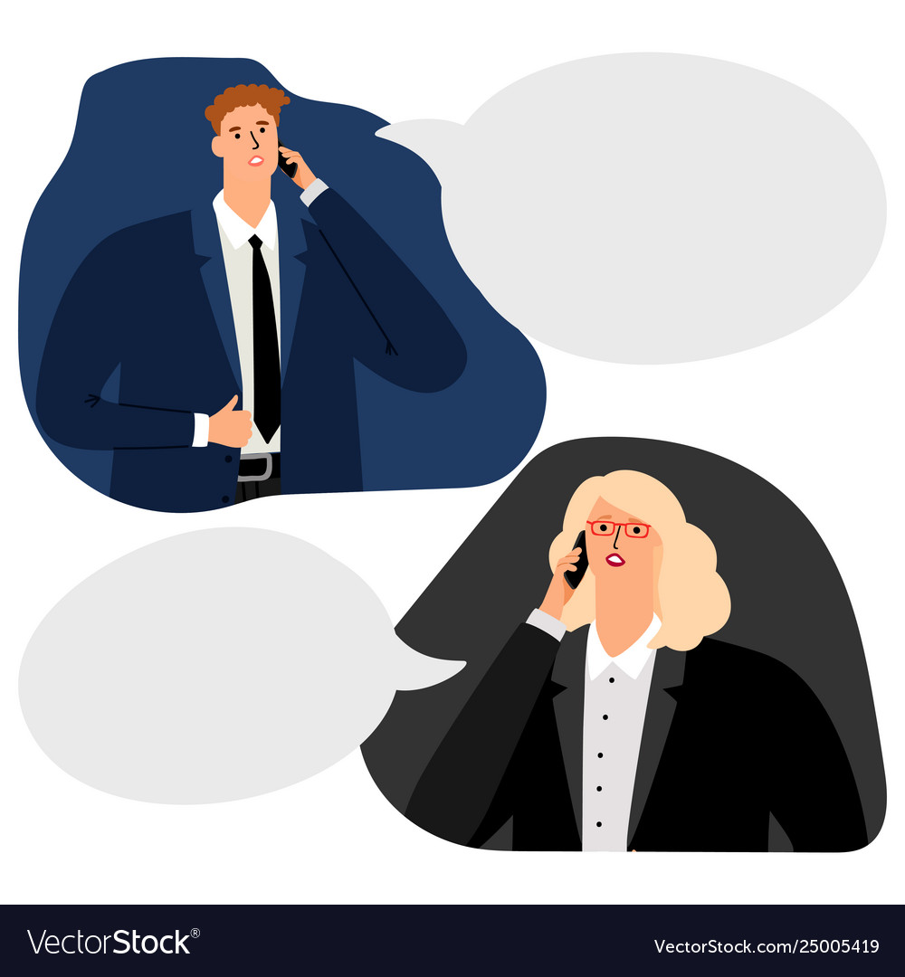 Businesspeople phone conversation