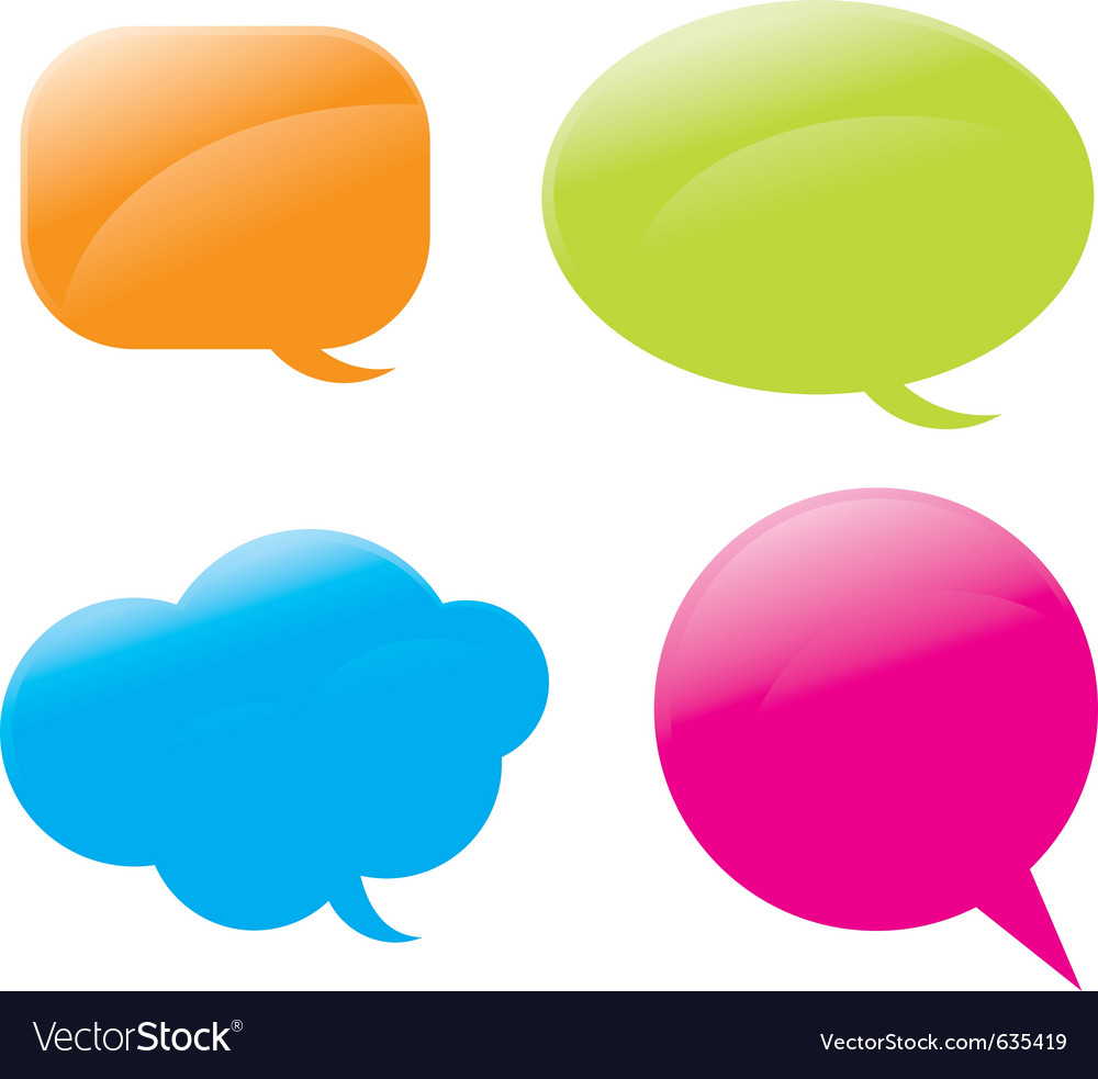 Dialog comics clouds Royalty Free Vector Image