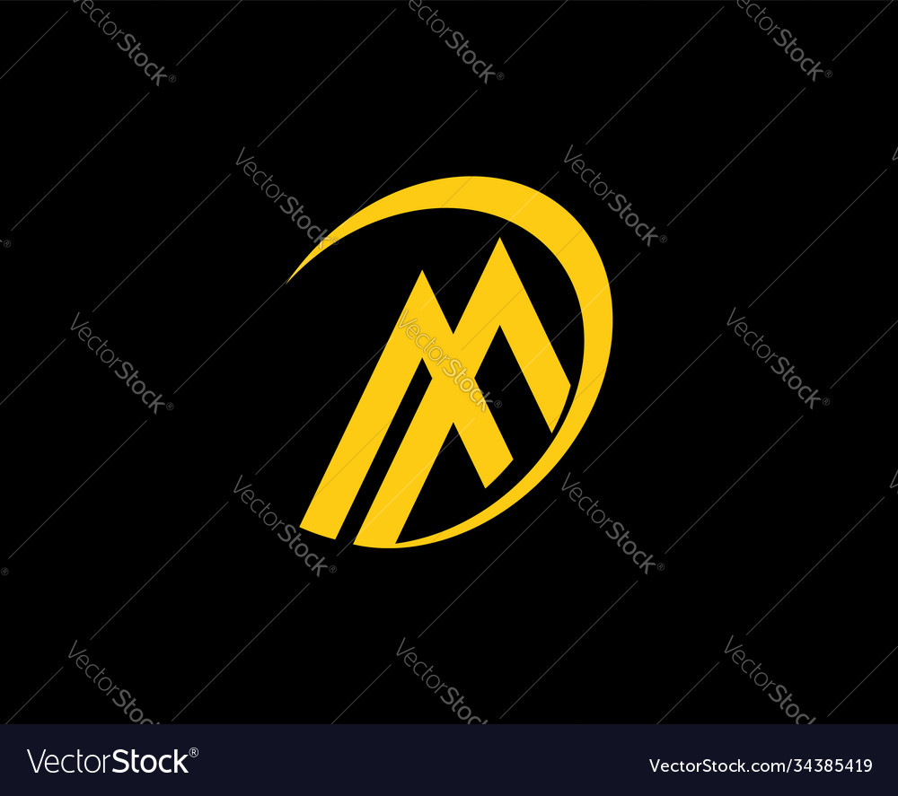 Luxury abstract business logo design letter m