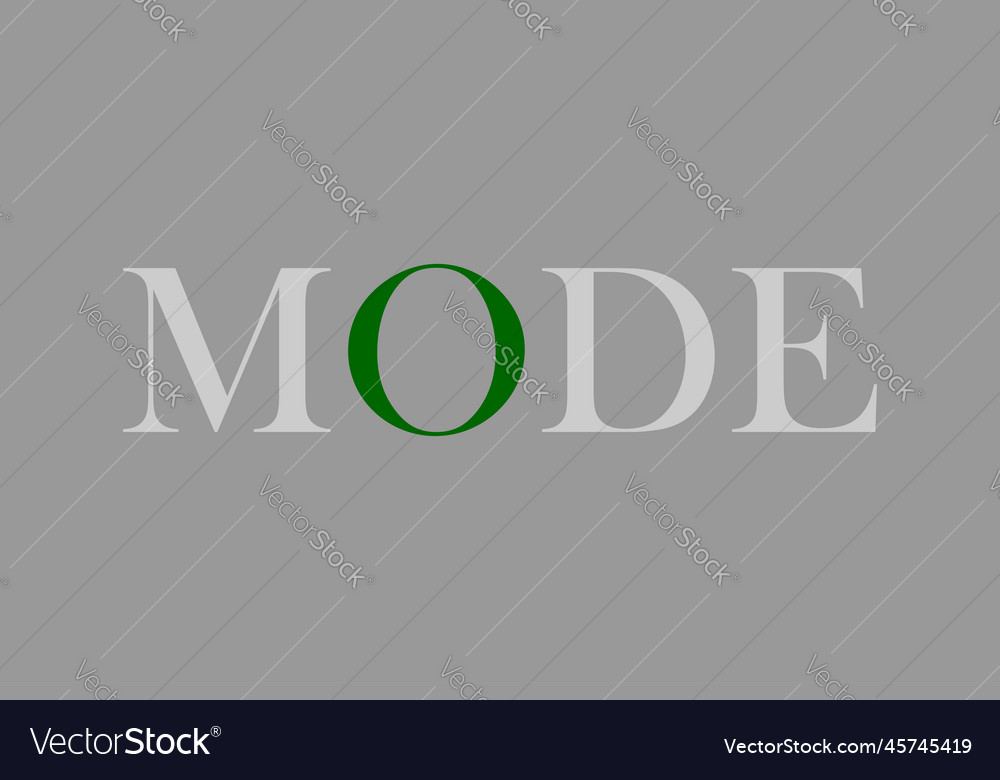 Mode text with creative logotype template